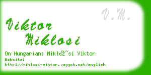 viktor miklosi business card